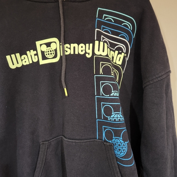 Walt Disney World Hoodie Adult Medium Black Mickey Mouse Puffy Size Small - Picture 2 of 4